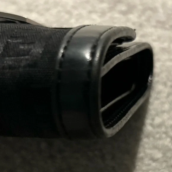 FENDI Y2K Black Zucchino Forever Continental Flap Compact Wallet Purse - Picture 13 of 16